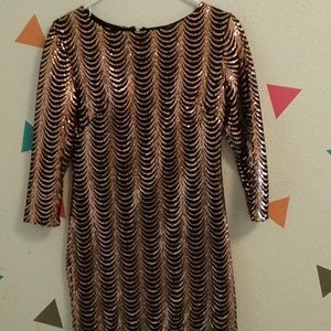 Black and gold dress